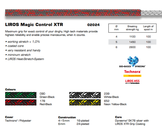 LIROS Magic Control-XTR: 4 - 6mm Control Line / Halyard